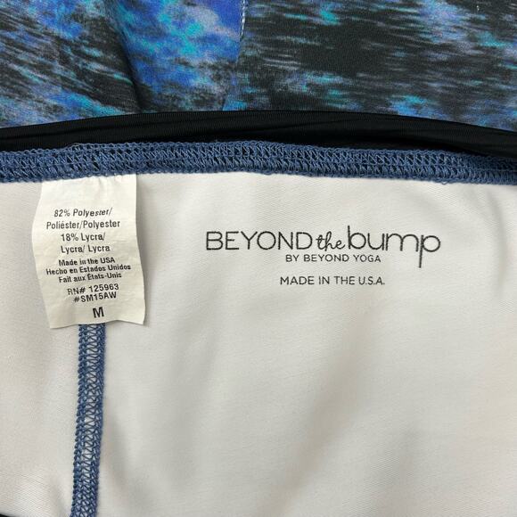 Beyond The Bump Maternity Blue Abstract High-Waisted Leggings - Picture 8 of 8
